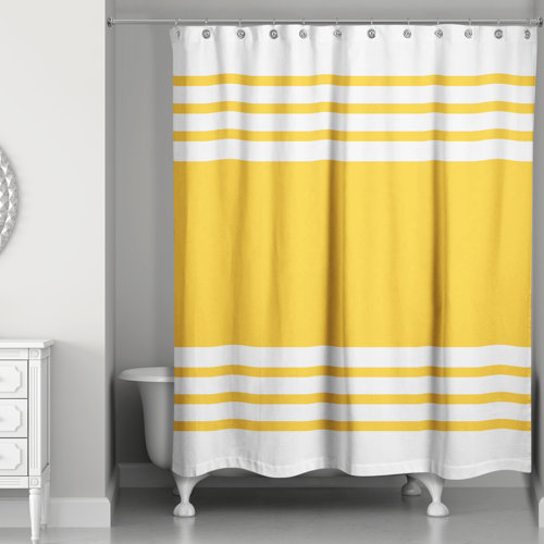 Wayfair Yellow & Gold Shower Curtains & Shower Liners You'll Love in 2024